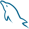 Blue sketch of a dolphin